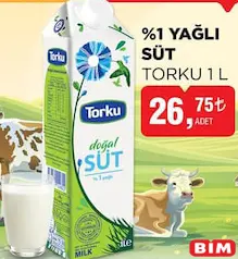 TORKU %1 YAĞLI SÜT 1 L